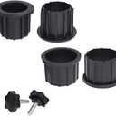 DGQ Patio Umbrella Base Stand Hole Ring Plug Cover 4 Pcs with Umbrella Stand Base Tightening Knobs Umbrella Base Adapters Adjustable Piston Umbrella Replacement Parts for Deck, Garden, Lawn