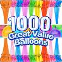 Water Balloons 1000 Pack, Water Balloons Quick Fill for Kids Girls Boys, Swimming Pool Outdoor Used for Water Fight Game, Summer Fun Party Toys