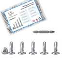 2 x Sheet Metal Self-Tapping Screws with Storage Box 260pcs, Cross #8  1/2inch Truss Head Sheet Metal Screws Without Pre-Drilling for Furniture Making and Woodworking, High Strength Quick Tapping Screws