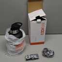 Coolflask 64oz Insulated Water Bottle with Strap, Half Gallon Large Water Jug with Straw & Spout Lids, Double Wall Stainless Steel Metal Flask, Keep Cold 48h Hot 24h, Leak Proof&Non-BPA, Magic Black