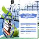 2-Pack Adult Tennis Rackets, 105 Sq Inch Oversized Head Pre-Strung for Beginners and Intermediate, Arm Friendly Vibration Control Set with Bag and Balls