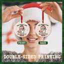 3 x CHOANG Funny Santa Christmas Ornament 2025 - Hilarious Office Prank Gift, White Elephant Exchange Idea, Secret Santa Present for Men & Women, Quirky Holiday Tree Decoration for Friends