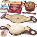 Pro Silicone Bread Sling 2 Pcs - 9in Round & Oval 482F Heat Resistant Dough Lifter, Non-Stick Dutch Oven Liners, Long Handles, Reusable Sourdough Bread Baking Supplies, Sourdough Gifts