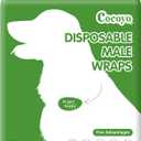 COCOYO Disposable Male Dog Wraps, Small Size, 84 Count, Super Absorbent, Breathable, Wetness Indicator