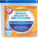 2 x Arm & Hammer Fragrance Free Refillable Moisture Absorber and Odor Eliminator 14 oz. Tub