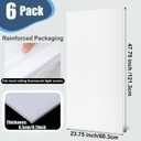 Pushglossy 6 Pack 23.75" x 47.75" x 0.2" Fluorescent Light Covers Classroom Office Diffuser Panels for 2x4ft Drop Ceiling Light Fixture Polycarbonate Replacement Cover for Hospitals Home (Milky White)