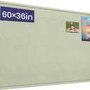 Large Bulletin Board 60" x 36" Felt Cork Board,Decor Pin Board, Sage Green | Cork Board Alternative for Wall, Foldable Self-Adhesive Vision Board Prayer Board with Pushpins for Home Office Classroom