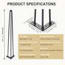 28Inch Hairpin Table Legs Black Set of 4 Desk Legs900lbs Load Capacity Rodsfor Coffee Table, Night Stand Desk BenchDesk(28in)