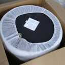 Jennifer Taylor Home Fuji 36" Upholstered Boucle Round Storage Ottoman (Ivory Off White Boucle)