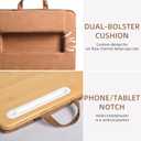 Portable Lap Desk with Phone Holder and Device Ledge and Clips for Book Reading Stand - Fits up to 15.6 Inch Laptops