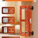 AXIUM Door Hinge Jig, Aluminum Alloy Door Hinge Router Jig Template,Adjustable Door Jamb Hinges Jigs, Fit Door Hinges Mortise from 2.5" to 5" Length and Thicknesses, 1/4" Radius, 5/8" Radius