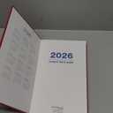 2026 Professional Hardcover Daily Diary Journal and Planner, 8"x12.5" (Red)