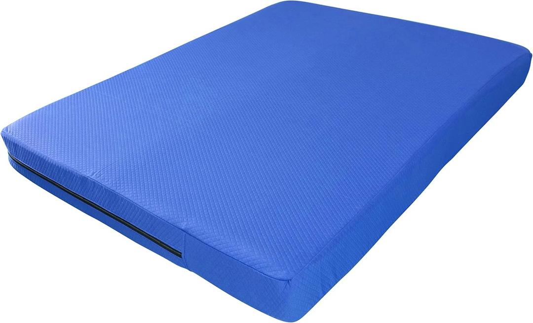 Tumbl Trak Home Practice Mat, 4 ft x 6 ft x 6 in, Soft Pillow Mat, Thick Gymnastics Landing Mat for Home (Blue)