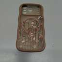 GVIEWIN for iPhone 17 Pro Case Compatible with MagSafe [Curly Wave Edge][Full Camera Protection] Floral Translucent Shockproof Magnetic Women Phone Case for iPhone 17 Pro 6.3'', Floratopia/Brown