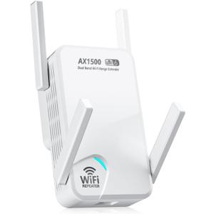 WiFi 6-2026 WiFi Extender Signal Booster for Home, AX1500 Dual Band (5.8GHz/2.4GHz), Internet Extender WiFi Booster 5g, WiFi Signal Amplifier, Extend WiFi Coverage, Fix Dead Zones, for 100+ Devices