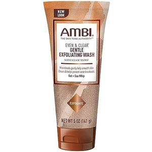 Ambi Even & Clear Gentle Exfoliating Wash with Oat and Sea Whip, Salicylic Acid Acne Treatment, Helps Clear & Prevent Breakouts, Exfoliates to Help Smooth Skin Tone & Texture, 5 Ounce