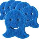 Pet Hair Remover for Laundry, 6PCS Reusable Dog & Cat Hair Remover Tool - Removes Pet Fur, Hair, Lint, Dander from Clothes &Washing Machine. (Blue, Octopus)