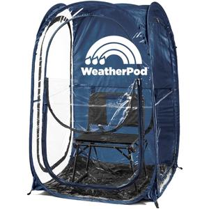 WeatherPod The Original Shark Tank MyPod 1-2 Person Pop-Up Pod - Stay Warm, Dry, and Out of The Sun - Weather Pod for Sports, Rain, or Wind (Navy), Size: 40"L x 40"W x 59"H