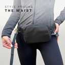 Hands Free Leash and Belt Bag | Black Belt Bag + Leash