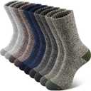SIMIYA 5 Pairs Merino Wool Socks for Men, Super Thick Hiking Thermal Socks for Cold Weather
