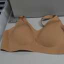 Vertvie Bras for Women No Underwire Wireless Push Up Seamless Full Coverage Comfort Sports Everyday Bra Regular & Plus Size (Medium, Brown)