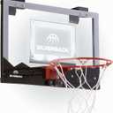 Silverback 23" LED Light-Up Over the Door Mini Basketball Hoop Includes Mini Basketball and Air Pump , Black