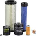 LVA21036 Maintenance Filter Kit fits for John Deere 1025R 2025R Compact Utility Tractor with Yanmar 3TNV80F Engine Replaces M131802 M131803 LVA16054 AM116304 MIU804763 M806418