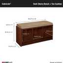 ClosetMaid 1309 3-Cube Storage Bench, Dark Cherry with Tan Cushion