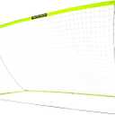 Franklin Sports Blackhawk Backyard Soccer Goal - Portable Pop Up Soccer Nets - Youth + Adult Folding Indoor + Outdoor Goals - Multiple Sizes + Colors - Perfect for Games + Practice, 12' x 6' (Optic Yellow)
