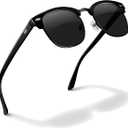 livho Rimless Trendy Polarized Sunglasses Men Women, Retro Sun Glasses for Men Women 2025, Semi Rimless UV Protection Shades