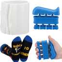 Potchen 3 Pcs Rock Climber Gift Set Include 1 White Ceramic Climbing Cup 1 Socks 1 Finger Strengthener Rock Climbing Party or Bouldering Contest Gifts for Climbers