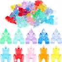 Niceup Acrylic Priness Castle Figurines Princess Party Favors Crystal Gems About 15pcs 1.6inch Small Goodie Bags Tressure Gemstones for Hide & Seek Game Cake Decoration