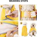 Dog Raincoat, Adjustable Dog Rain Jacket, Waterproof Dog Poncho, Clear Hooded Double Layer, Reflective Strip & Storage Pocket for Small Dogs (S)