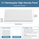 4 Pack High-Density Core with Fabric Cover Acoustic Panels – 24×12×2 In Self-Adhesive Soundproofing and Sound-Absorbing Wall Panels for Echo Reduction in Studio, Theater, or Recording (Linen White)