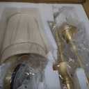 Brass Wall Sconce Set of 2, Classy Curving Arm Wall Light, Elegant Wall Mount Lamp for Mirror, Bedroom, Hallway (1 Light)