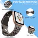 Adorve 4 Pack Sport Bands Compatible with Apple Watch Bands for Men Women 49mm 46mm 45mm 44mm 42mm 41mm 40mm 38mm,Breathable Soft Silicone Strap for iWatch Band Series 11 10 SE Ultra 9 8 7 6 5 4 3 2 1