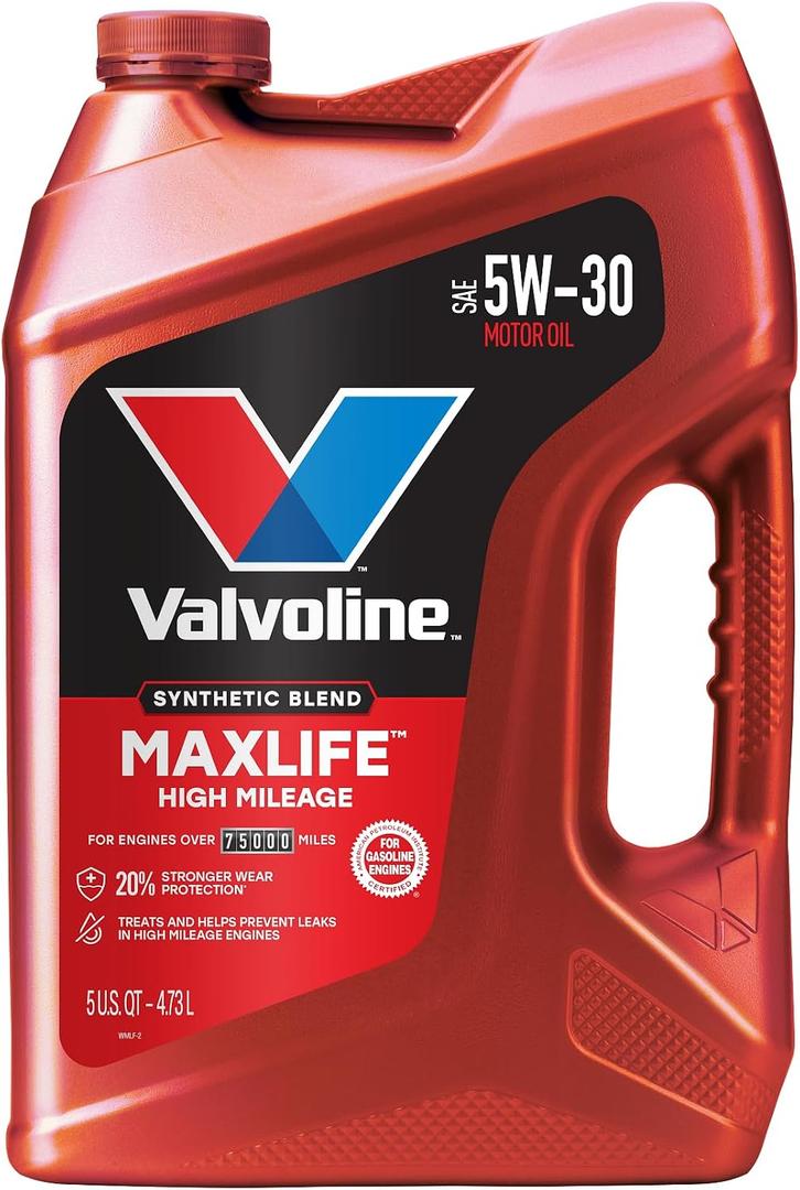 Valvoline MaxLife High Mileage 5W-30 Synthetic Blend Motor Oil 5 Quart (EXP 08/18/26)