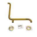 Gold Shower Grab Bar 15x16 Inch, Stainless Steel Anti-Slip Bathroom Grab Bar w/Knurled Grip, Golden Safety Balance Support Toilet Assist Handrail Textured Handle for Handicap Injury Elderly Senior