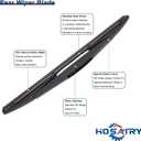 Rear Wiper Arm Blade Set for BMW X5 F15 2014-2018, for BMW X5M F85 2015-2018 Rear Windshield Wiper Arm Blade Assembly 61627294431