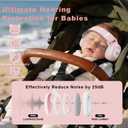 Floriogra Baby Headphones for Noise - Infant Ear Muffs Noise Protection - CE & ANSI Certified - Babies Noise Cancelling Headphones - Baby Ear Protection for 3 Months to 4 Years(pink)