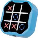 3 in 1 Electronic Tic Tac Toe Game, Handheld Digital Tic Tac Toe Bolt Game with Silent Mode, Portable Learing Toy Gift for Kids & Adults, Blue (One Pack) (Battery-Powered)