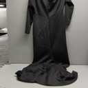 GOBLES Women Sexy V Neck Off The Shoulder Evening Gown Fishtail Maxi Dress (Medium, Black)