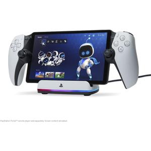 PowerA Charging Station for PlayStation Portal Remote Player with Lumectra, RGB Lighting, USB Powered, Magnetic Charger, Charge and Display, Weighted Base