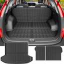 powoq Fuel&Hybrid Cargo Mat Compatible with 2023-2026 Kia Sportage Cargo Liner Trunk Mat TPE Backrest Liner Replacement for 2023-2025 2026 Kia Sportage Accessories (Trunk Mat with Backrest Mats)