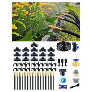 Drip Irrigation System,Automatic Garden Watering System,360° Adjustable Spray Sprinkler Kit, Easy Installation No Tools, Fine Mist Watering for Garden,Patio,Potted Plants,Courtyard Watering System
