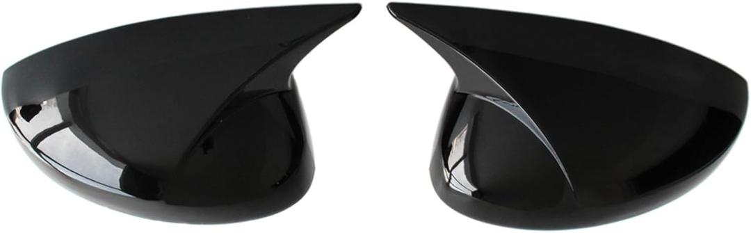 AUCERAMIC 2PCS Rearview Mirror Covers Caps 11th Gen Civic Fit for 2022-2026 Honda Civic LX EX Sport Si Sedan, LX EX-L Sport Hatchback Glossy Black (Adapt to non turn signal lights)