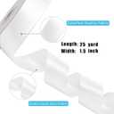 2 x LaRibbons White Ribbon 1 1/2 Inch 25 Yards Double Faced White Silk Ribbon for Flower Bouquet Crafts Gift Wrapping Wedding Party Decoration