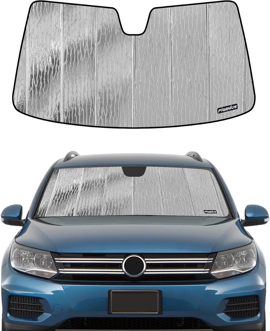 Pigenius Windshield Sun Shade for Volkswagen Tiguan 2009-2017, Tiguan Limited 2018 Front Window Sunshade - AstraGuard