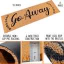 MAINEVENT Go Away Doormat 50x15 Inch, Large Welcome Mat for Front Door, Outdoor Coir Mat
