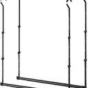 Adjustable Closet Rods for Hanging Clothes 2 Pack Heavy Duty Closet Extender Hanging Rod Double Hanging Closet Bar Space-Saving Closet Lower Extender for Clothing Organizer